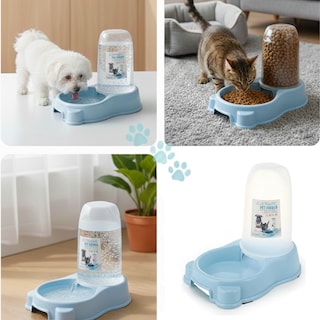 Foto 3 | Foto 3 | Cm-top Bebedero Y Comedero Automático Para Mascotas 2 En 1 De Color Azul