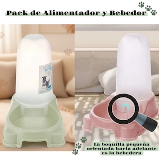 Foto 6 | Foto 6 | Cm-top Bebedero Y Comedero Automático Para Mascotas 2 En 1 De Color Verde