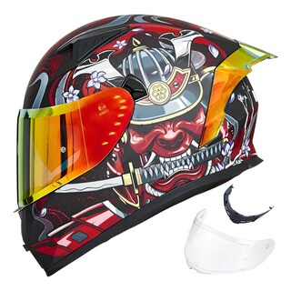 Foto 1 | Foto 1 | Casco Para Moto Integral Ilm Z501 2 Visores + 2 Alerones Moteros