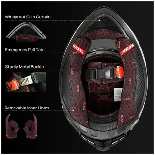 Foto 3 | Foto 3 | Casco Para Moto Integral Ilm Z501 2 Visores + 2 Alerones Moteros