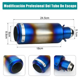 Foto 2 | Foto 2 | Silenciador De Escape Xtellar Redondo Soldadura Escama De Pescado – Fibra De Carbono