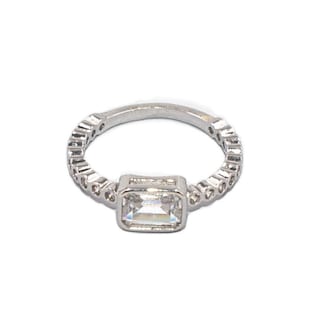 Foto 2 | Foto 2 | Anillo Yoiko The One Con Cristal Y Baño De Rodio En Acero Inoxidable