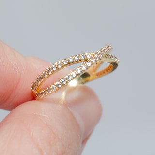 Foto 3 | Foto 3 | Anillo Yoiko Twin Con Zirconias Y Baño De Oro 10k En Acero Inoxidable