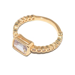 Foto 1 | Foto 1 | Anillo Yoiko The One Con Cristal Y Baño De Oro En Acero Inoxidable