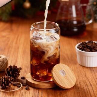 Foto 4 | Foto 4 | Vasos Lata Vidrio Con Tapas Bambú Popote Juego De 6 Piezas Modelo Transparente