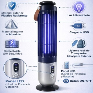 Foto 3 | Foto 3 | Lámpara Uv Antimosquitos Portátil Con Luz Ultravioleta
