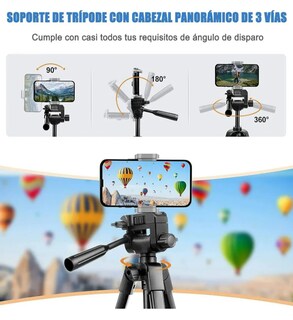 Foto 3 | Foto 3 | Trípode Xtellar Ajustable 110 Cm Con Control Bluetooth – Negro
