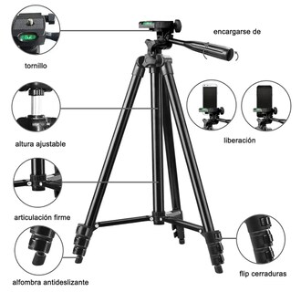 Foto 4 | Foto 4 | Trípode Xtellar Ajustable 110 Cm Con Control Bluetooth – Negro