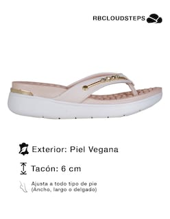 Foto 3 | Foto 3 | Sandalias Con Plataforma Exterior Piel Vegana Color Beige Para Mujer De Rbcollection