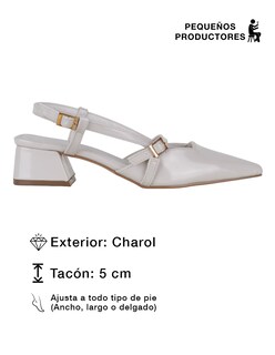 Foto 3 | Foto 3 | Zapatillas Exterior Charol Color Blanco Para Mujer De Rbcollection