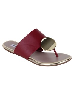 Foto 2 | Foto 2 | Sandalias De Piso Exterior Piel Vegana Color Rojo Para Mujer De Rbcollection