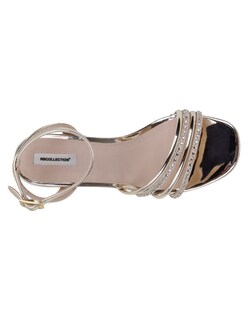 Foto 4 | Foto 4 | Sandalia Con Tacón Exterior Sintético Color Dorado Para Mujer De Rbcollection