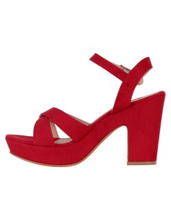 Foto 4 | Foto 4 | Sandalia Con Tacón Exterior Textil Color Rojo Para Mujer De Rbcollection