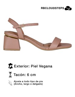 Foto 3 | Foto 3 | Sandalia Con Tacón Exterior Piel Vegana Color Beige Para Mujer De Rbcollection