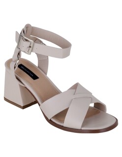 Foto 2 | Foto 2 | Sandalia Con Tacón Exterior Piel Vegana Color Blanco Para Mujer De Rbcollection