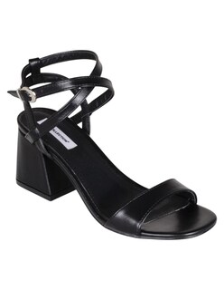 Foto 2 | Foto 2 | Sandalia Con Tacón Exterior Piel Vegana Color Negro Para Mujer De Rbcollection