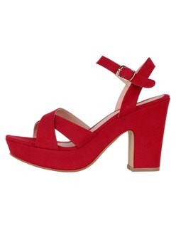 Foto 1 | Foto 1 | Sandalia Con Tacón Exterior Textil Color Rojo Para Mujer De Rbcollection