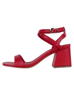 Foto 1 | Foto 1 | Sandalia Con Tacón Exterior Piel Vegana Color Rojo Para Mujer De Rbcollection