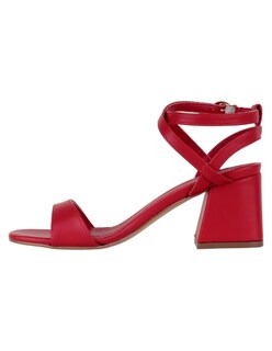 Foto 4 | Foto 4 | Sandalia Con Tacón Exterior Piel Vegana Color Rojo Para Mujer De Rbcollection