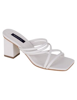 Foto 2 | Foto 2 | Sandalia Con Tacón Exterior Piel Vegana Color Blanco Para Mujer De Rbcollection