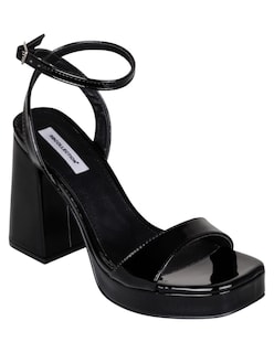 Foto 2 | Foto 2 | Sandalia Con Tacón Exterior Charol Color Negro Para Mujer De Rbcollection