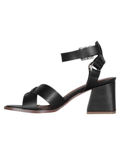 Foto 4 | Foto 4 | Sandalia Con Tacón Exterior Piel Vegana Color Negro Para Mujer De Rbcollection