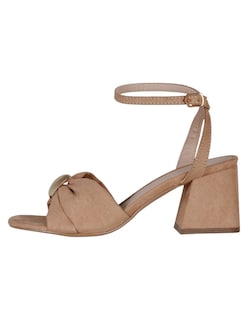 Foto 1 | Foto 1 | Sandalia Con Tacón Exterior Gamuza Color Café Para Mujer De Rbcollection