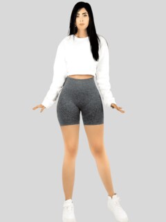 Foto 7 | Foto 7 | Set 4 Shorts Deportivos Sh-056-px4 Varios Colores Tiro Alto Push Up Para Mujer