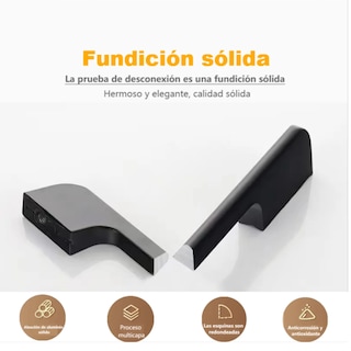 Foto 2 | Foto 2 | 4pcs Manija Gabibete De Aluminio Eo Safe Imports Esi-23724 Negro