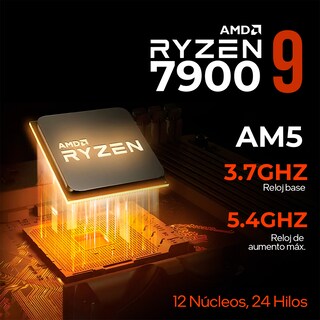 Foto 5 | Foto 5 | Computadora Escritorio Xtreme Pc Gaming Amd Radeon 780m Ryzen 9 7900 16gb Ddr5 Ssd 1tb Wifi Juegos Casuales Trabajo Y Estudio