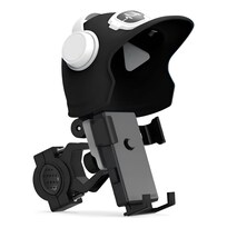 Soporte Para Celular Moto Impermeable/porta Telefono Casco Eo Safe Imports Esi-23847 Negro