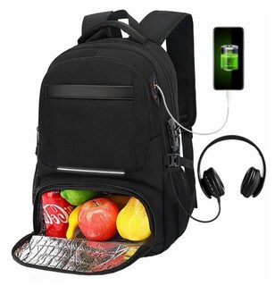 Foto 1 | Foto 1 | Mochila Xtellar Para Laptop 15.6” Con Compartimento Térmico Inferior Candado Y Puerto Usb – Negro