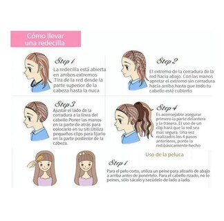 Foto 3 | Foto 3 | Peluca Cabello Sinteticas Larga Y Liso Eo Safe Imports Esi-23857 Anaranjado