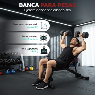 Foto 2 | Foto 2 | Banco Para Pesas Plegable X-rush Indra Con Respaldo Ajustable 8 Posiciones Y Soporte 250 Kg