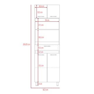 Foto 7 | Foto 7 | Módulo Microondas Prada 2 Café Claro Virtual Muebles