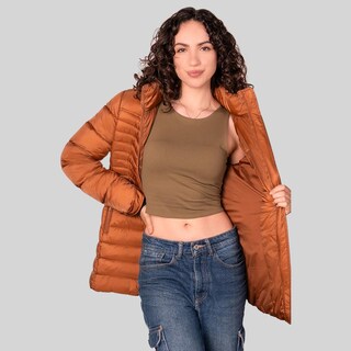 Foto 4 | Foto 4 | Chamarra Capitonada con Capucha Desmontable Greenlander Café para Mujer