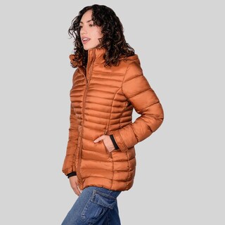 Foto 5 | Foto 5 | Chamarra Capitonada con Capucha Desmontable Greenlander Café para Mujer