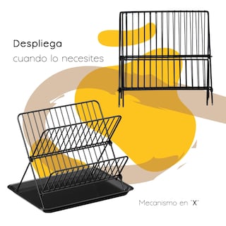 Foto 2 | Foto 2 | Escurridor De Platos Y Vasoso Con Organizador 2 Niveles