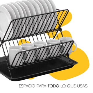 Foto 7 | Foto 7 | Escurridor De Platos Y Vasoso Con Organizador 2 Niveles