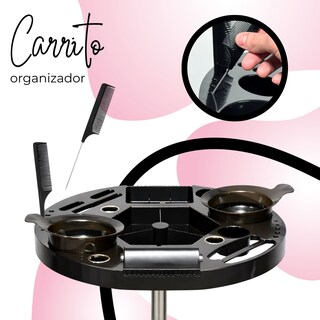 Foto 2 | Foto 2 | Mesa Redonda Auxiliar Estetica Con Juego De Peines