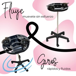 Foto 4 | Foto 4 | Mesa Redonda Auxiliar Estetica Con Juego De Peines