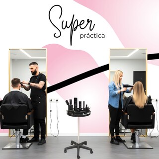 Foto 5 | Foto 5 | Mesa Redonda Auxiliar Estetica Con Juego De Peines