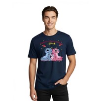 Playera Stitch Hombre Mujer Azul Marino Disney Original Cosmic Connection