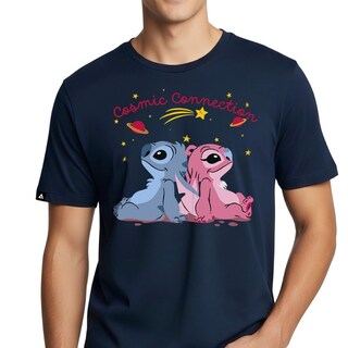 Foto 2 | Foto 2 | Playera Stitch Hombre Mujer Azul Marino Disney Original Cosmic Connection
