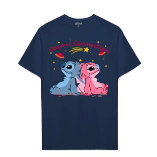 Foto 4 | Foto 4 | Playera Stitch Hombre Mujer Azul Marino Disney Original Cosmic Connection
