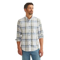 Camisa Eddie Bauer Manga Larga Voyager Flex Para Hombre Multicolor