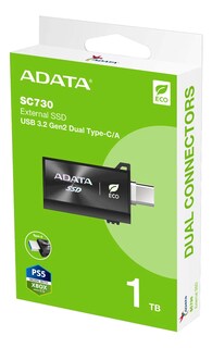 Foto 8 | Foto 8 | Disco Duro Sólido Externo Adata Sc730 Negro 1 Tb Usb 3.2 Gen 2