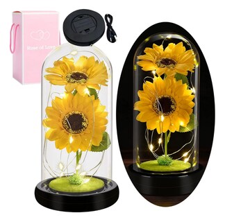 Foto 4 | Foto 4 | Girasol Flores Eternas Artificiale Con Luz Modelo Amarillo