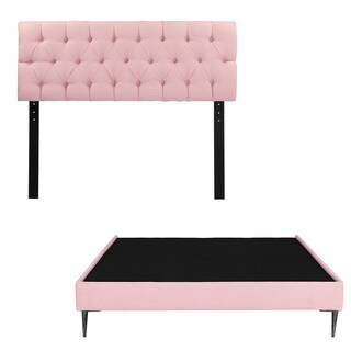Foto 1 | Foto 1 | Cabecera Trinity Arlo Color Rosa Individual + Base Cama Slim
