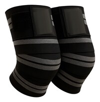 Par De Vendas Para Rodilla Belug Gym Crossfit Gris/negro